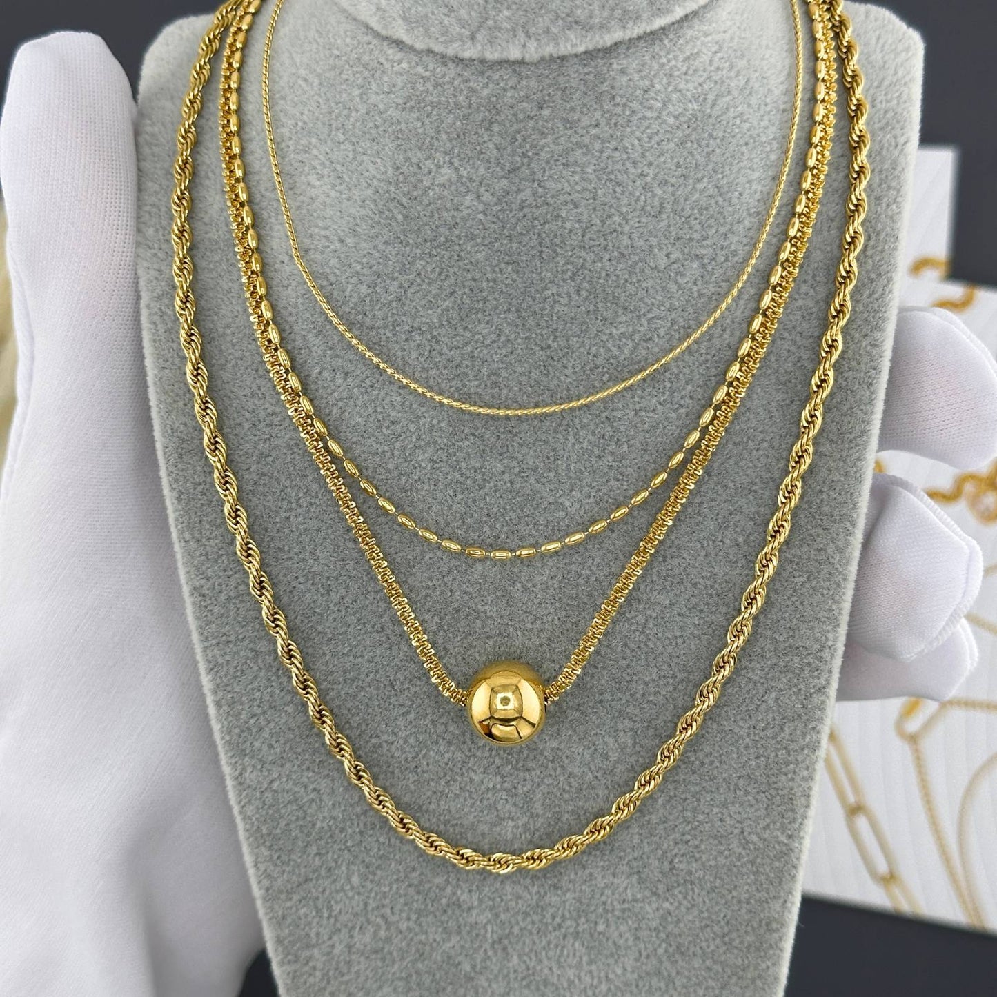 18K gold plated Stainless steel necklace, Intensity