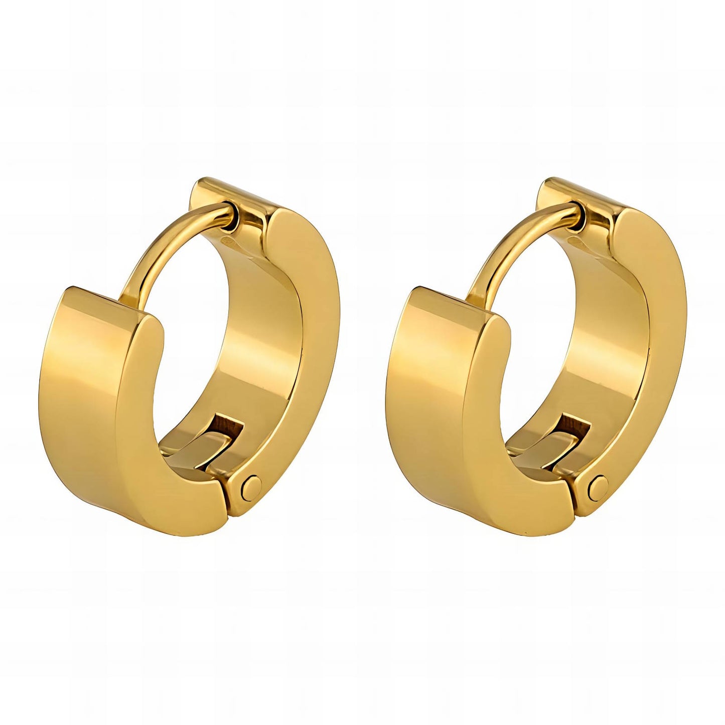 18K gold plated Stainless steel earrings, Intensity