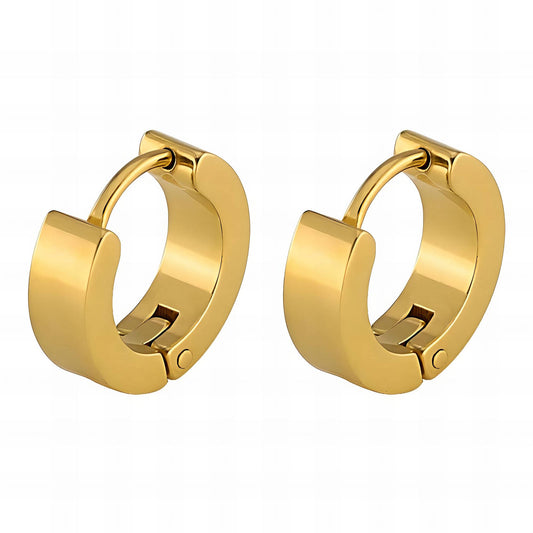 18K gold plated Stainless steel earrings, Intensity