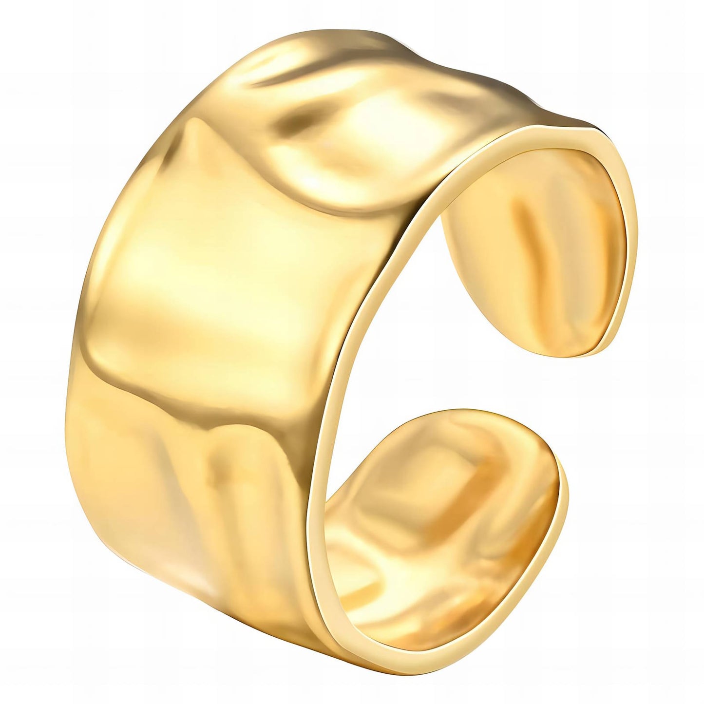 18K gold plated Stainless steel finger ring, Intensity