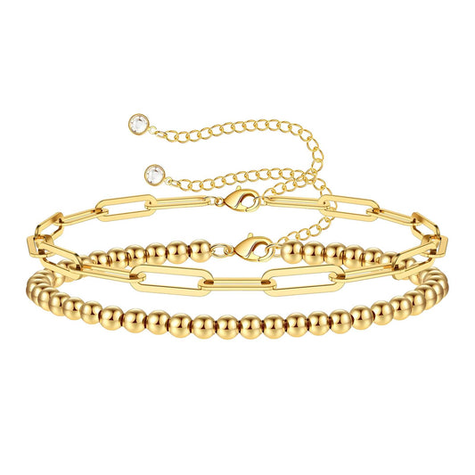 18K gold plated Stainless steel bracelet, Intensity