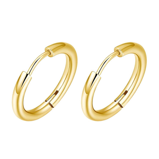 18K gold plated Stainless steel earrings, Intensity