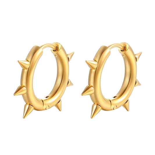 18K gold plated Stainless steel earrings, Intensity