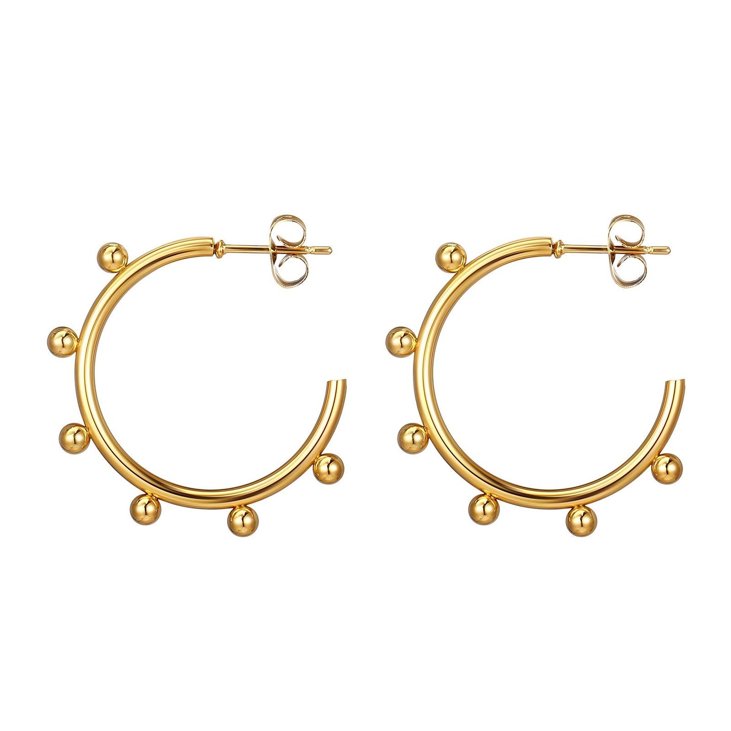 18K gold plated Stainless steel earrings, Intensity