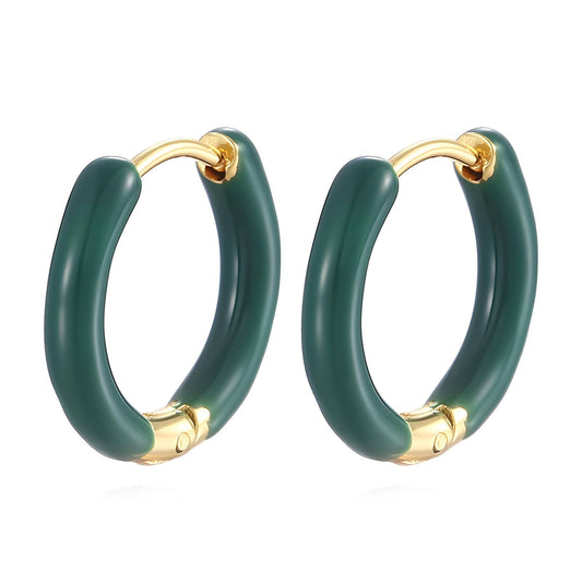 18K gold plated Stainless steel earrings, Intensity