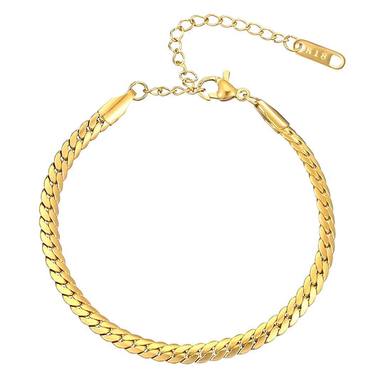 18K gold plated Stainless steel bracelet, Intensity