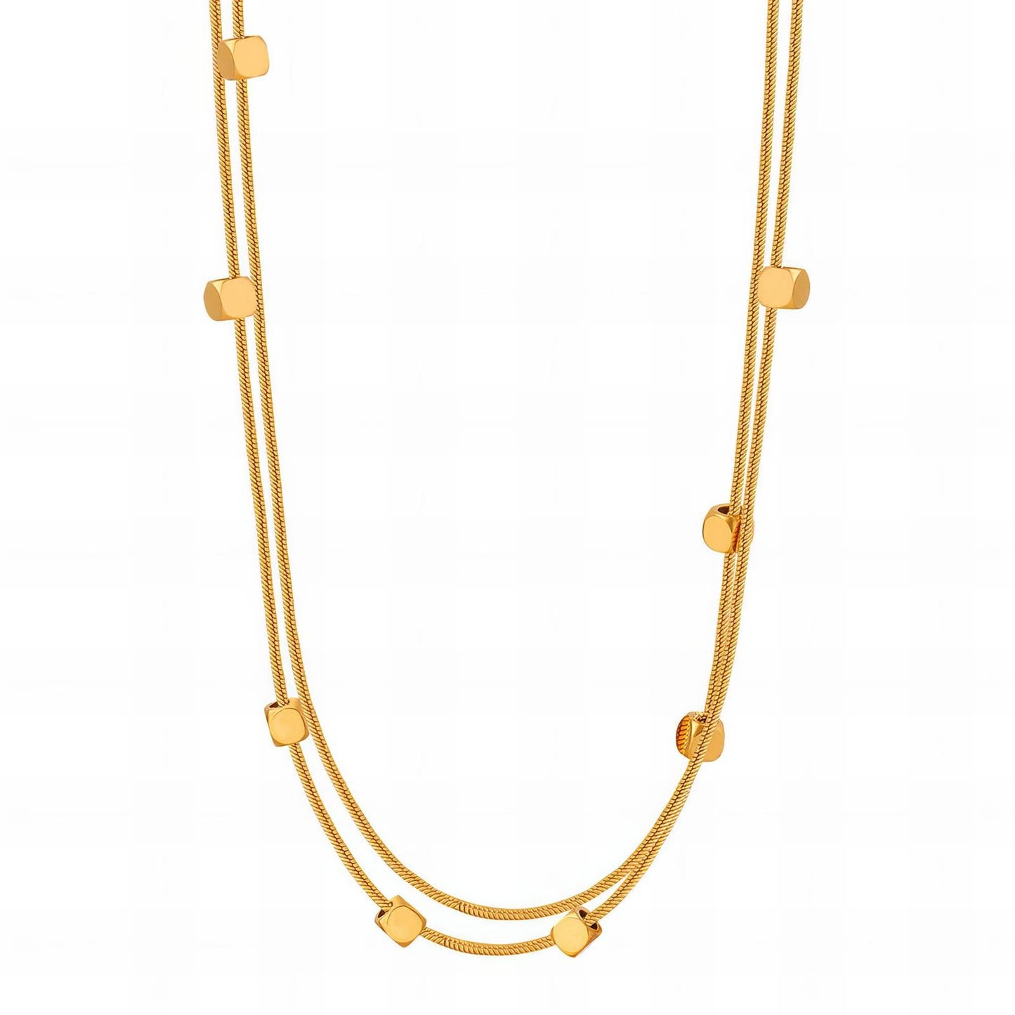 18K gold plated Stainless steel necklace, Intensity