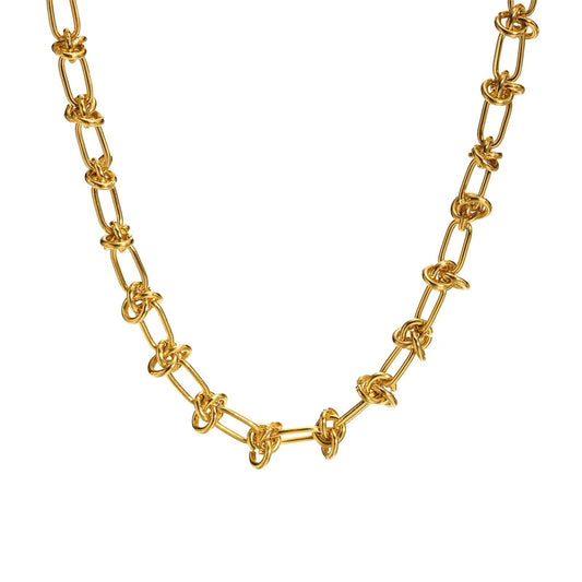 18K gold plated Stainless steel necklace, Intensity