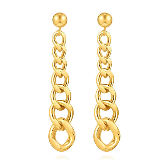 18K gold plated Stainless steel earrings, Intensity