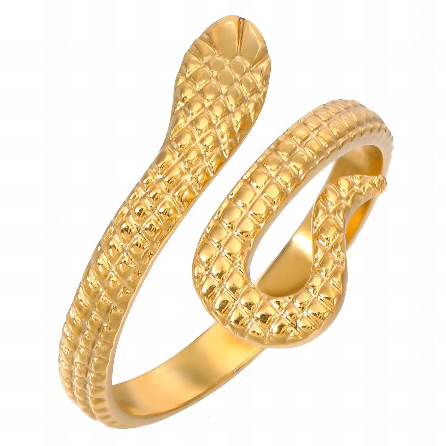 18K gold plated Stainless steel  Snakes finger ring, Intensity