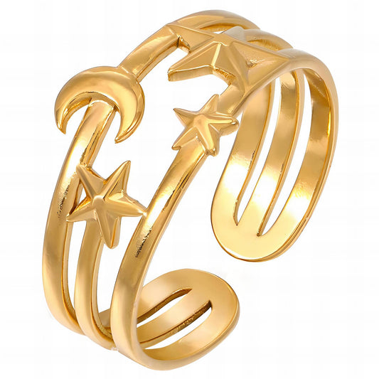 18K gold plated Stainless steel  Astrology finger ring, Intensity