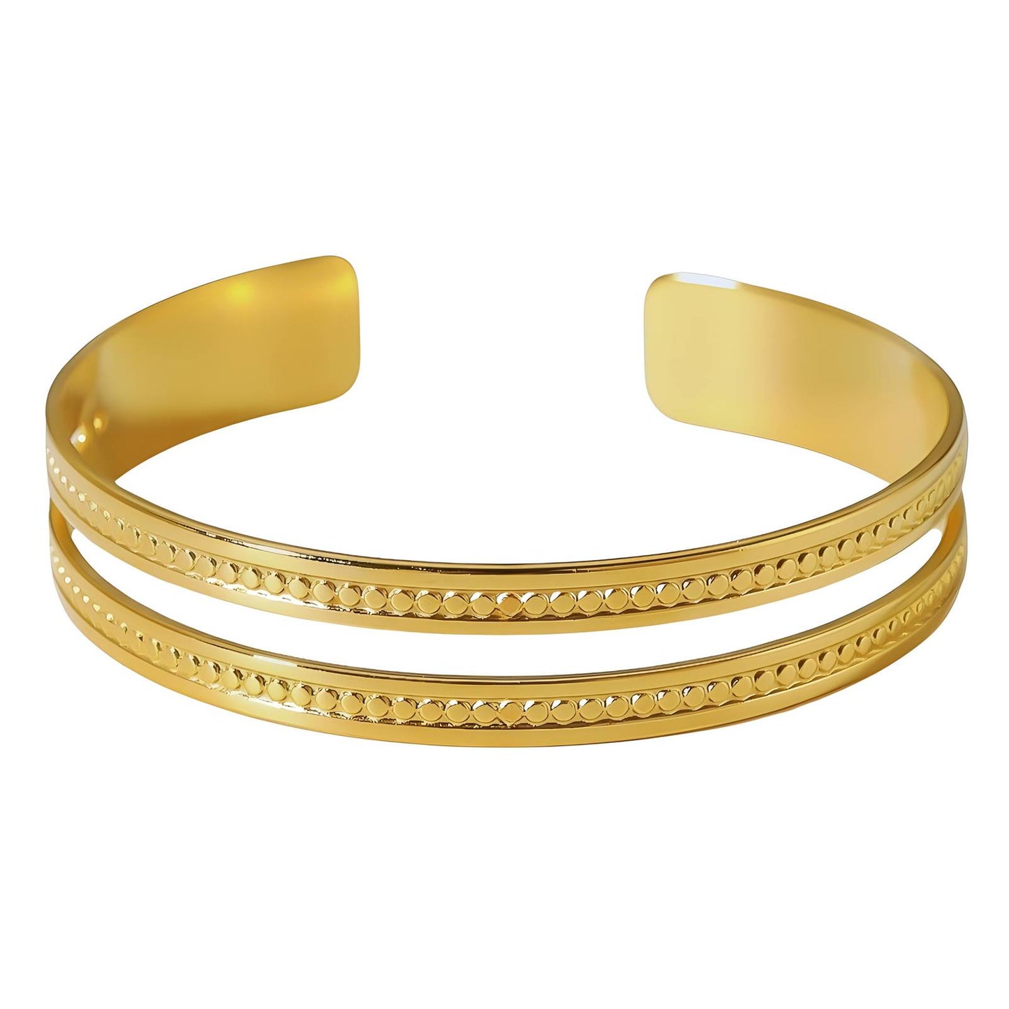 18K gold plated Stainless steel bracelet, Intensity