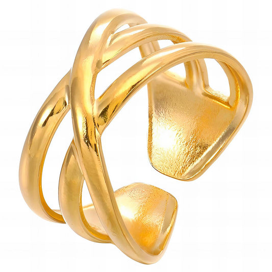 18K gold plated Stainless steel finger ring, Intensity