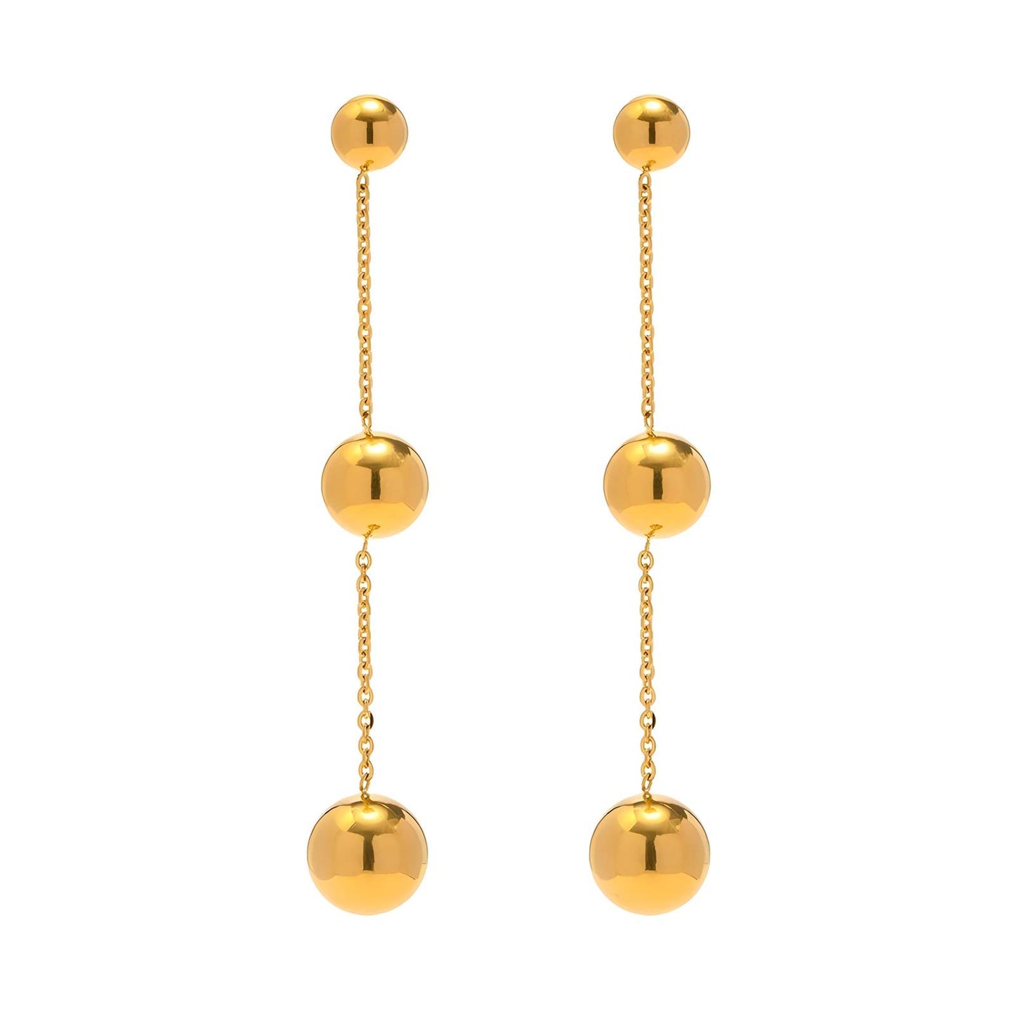 18K gold plated Stainless steel earrings, Intensity