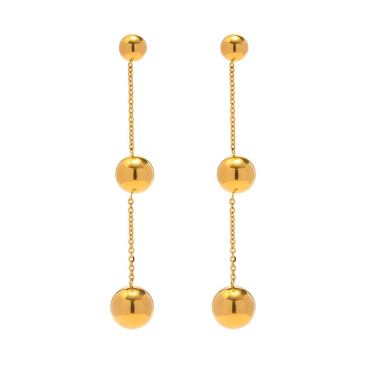 18K gold plated Stainless steel earrings, Intensity