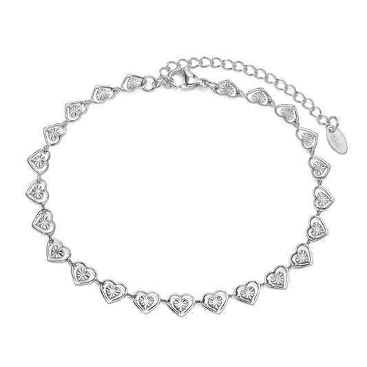 Stainless steel  Hearts bracelet, Intensity