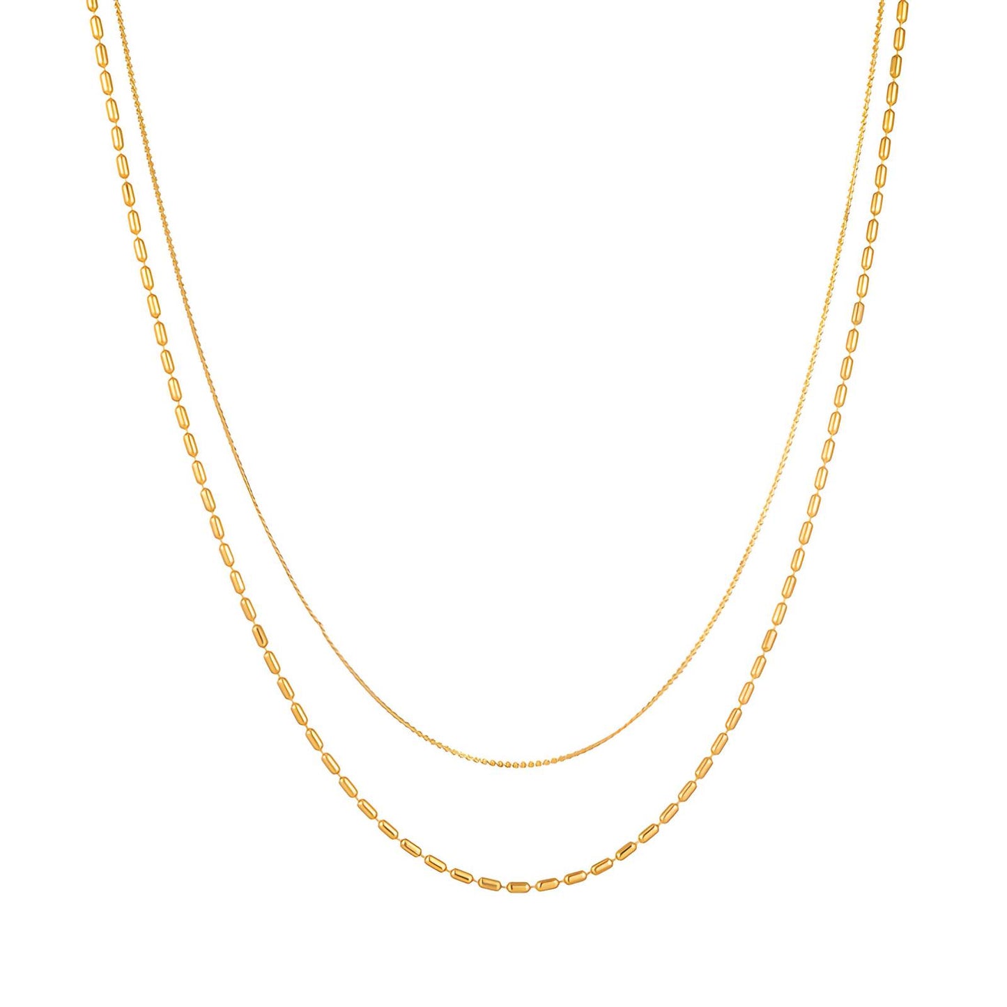 18K gold plated Stainless steel necklace, Intensity