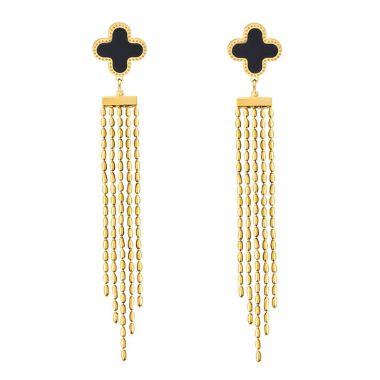 18K gold plated Stainless steel earrings, Intensity