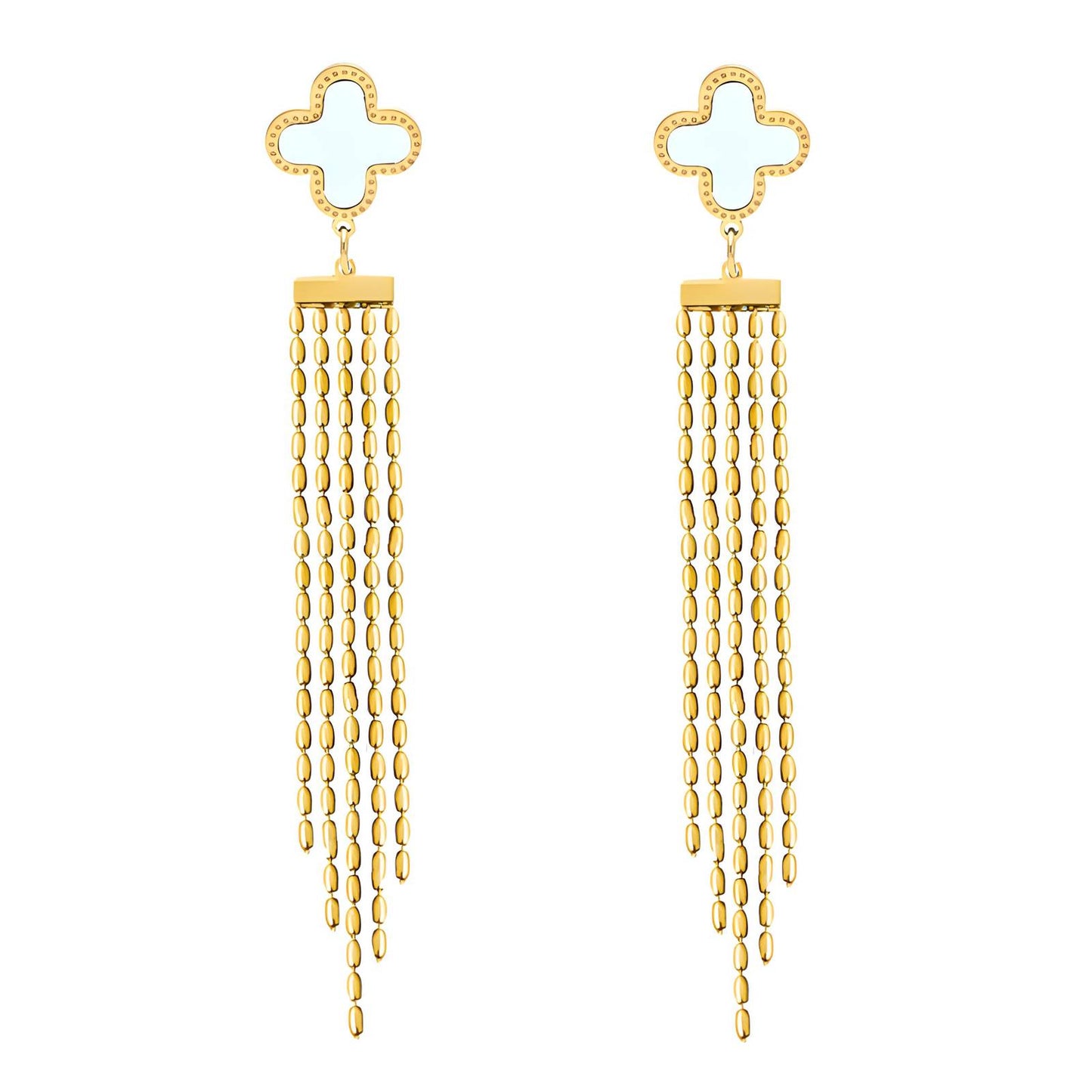 18K gold plated Stainless steel earrings, Intensity