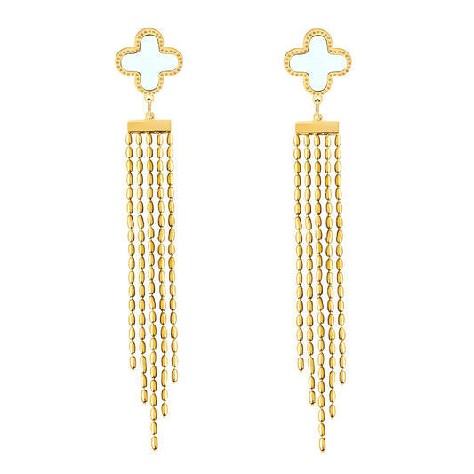 18K gold plated Stainless steel earrings, Intensity