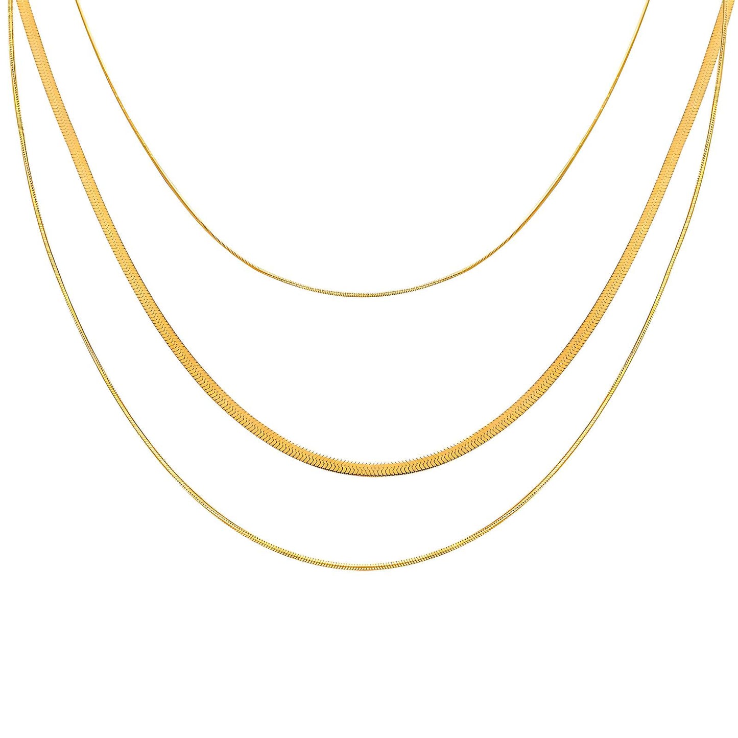 18K gold plated Stainless steel necklace, Intensity