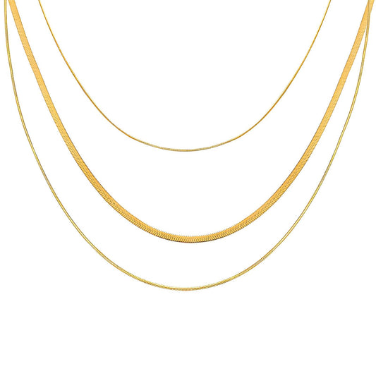 18K gold plated Stainless steel necklace, Intensity