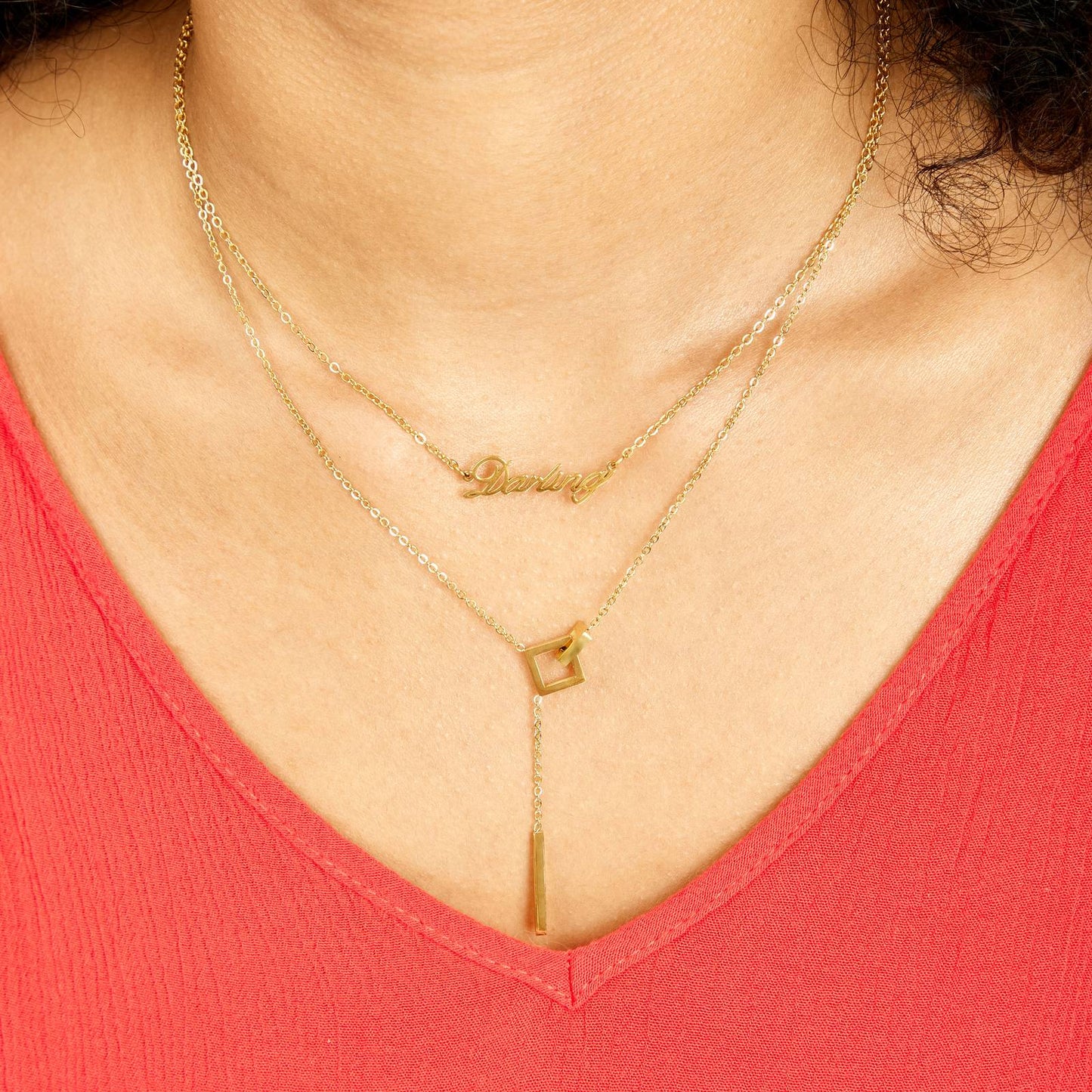 18K gold plated Stainless steel necklace, Intensity