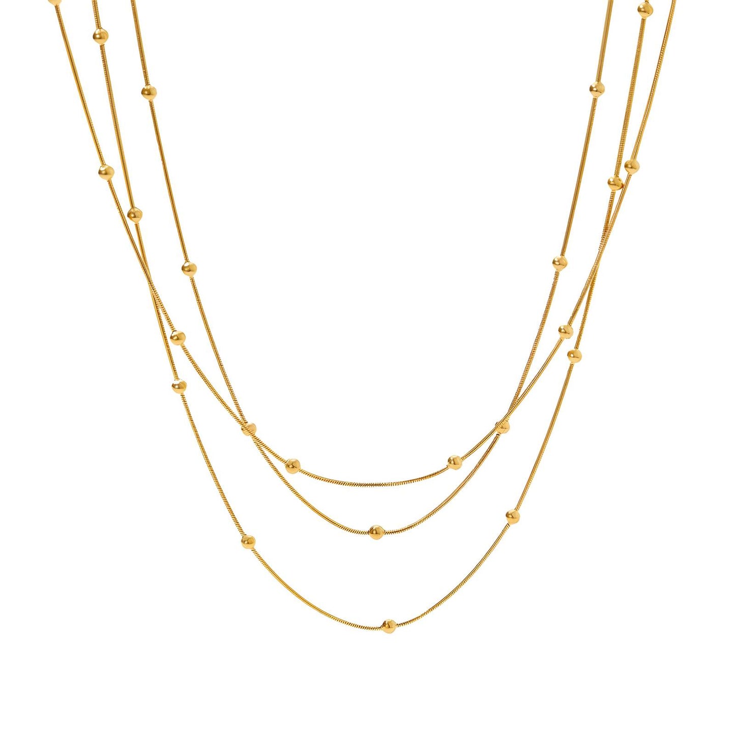 18K gold plated Stainless steel necklace, Intensity