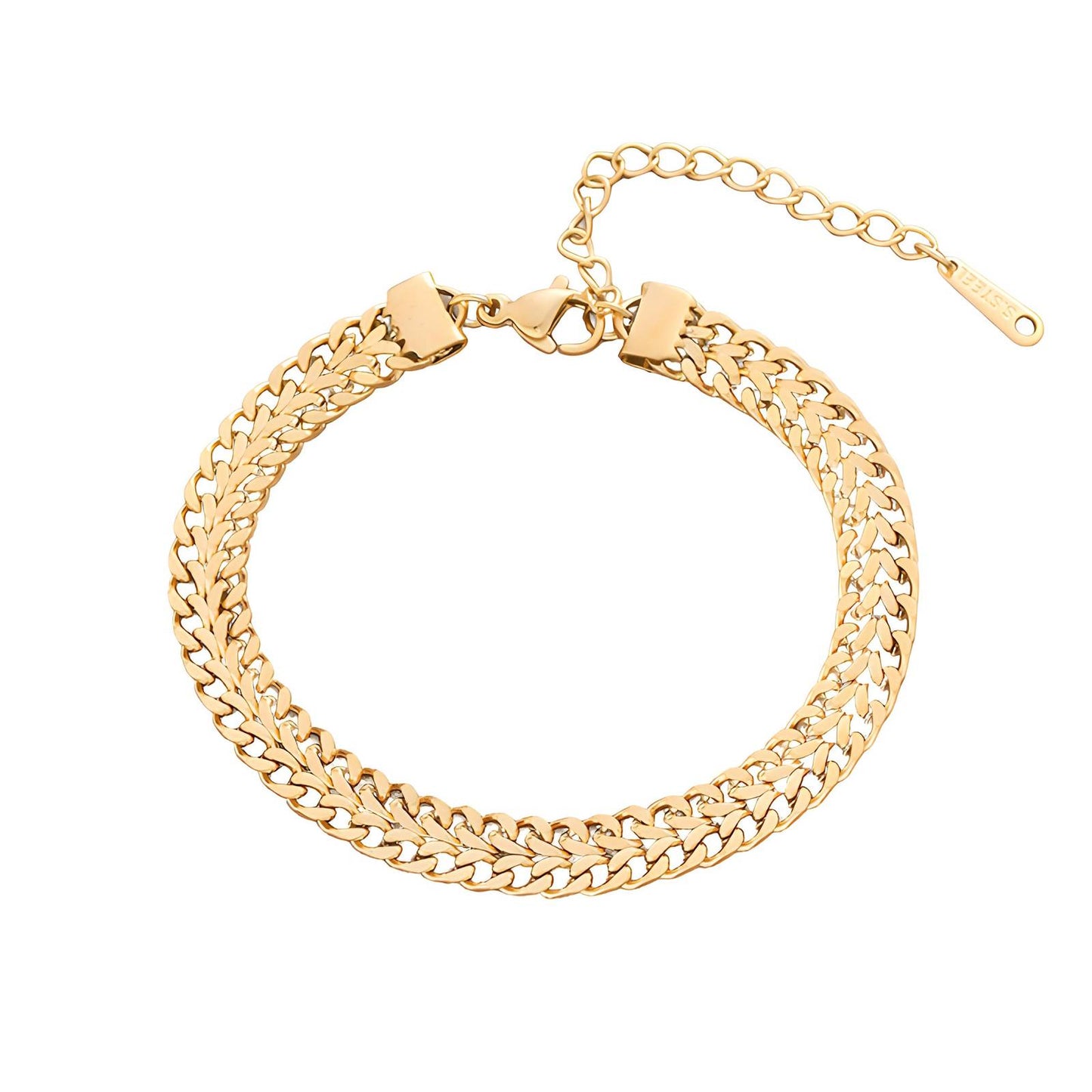 18K gold plated Stainless steel bracelet, Intensity