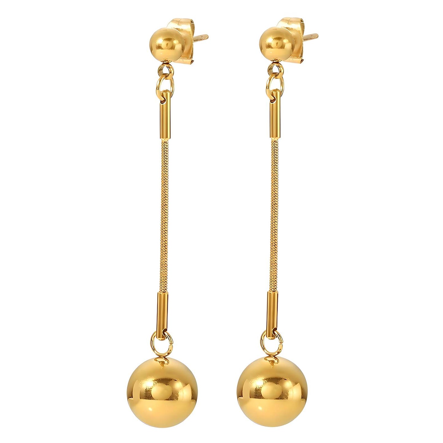 18K gold plated Stainless steel earrings, Intensity