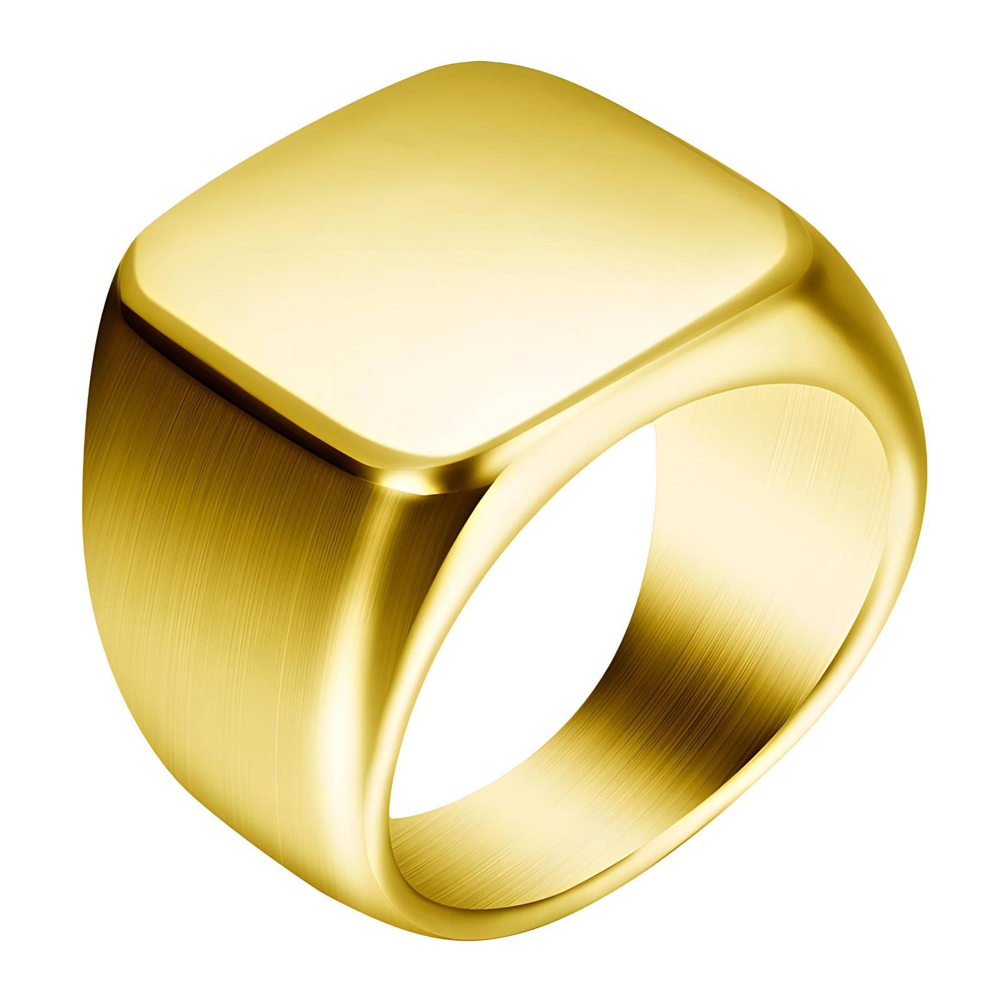 18K gold plated Stainless steel finger ring, Intensity