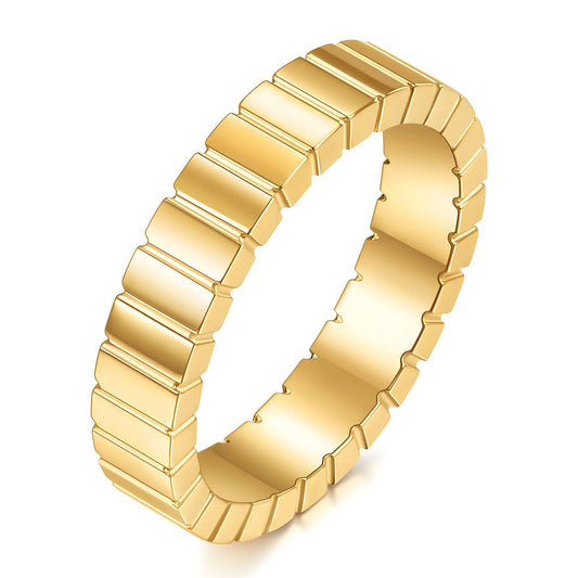 18K gold plated Stainless steel finger ring, Intensity