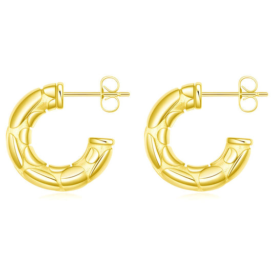 18K gold plated Stainless steel earrings, Intensity