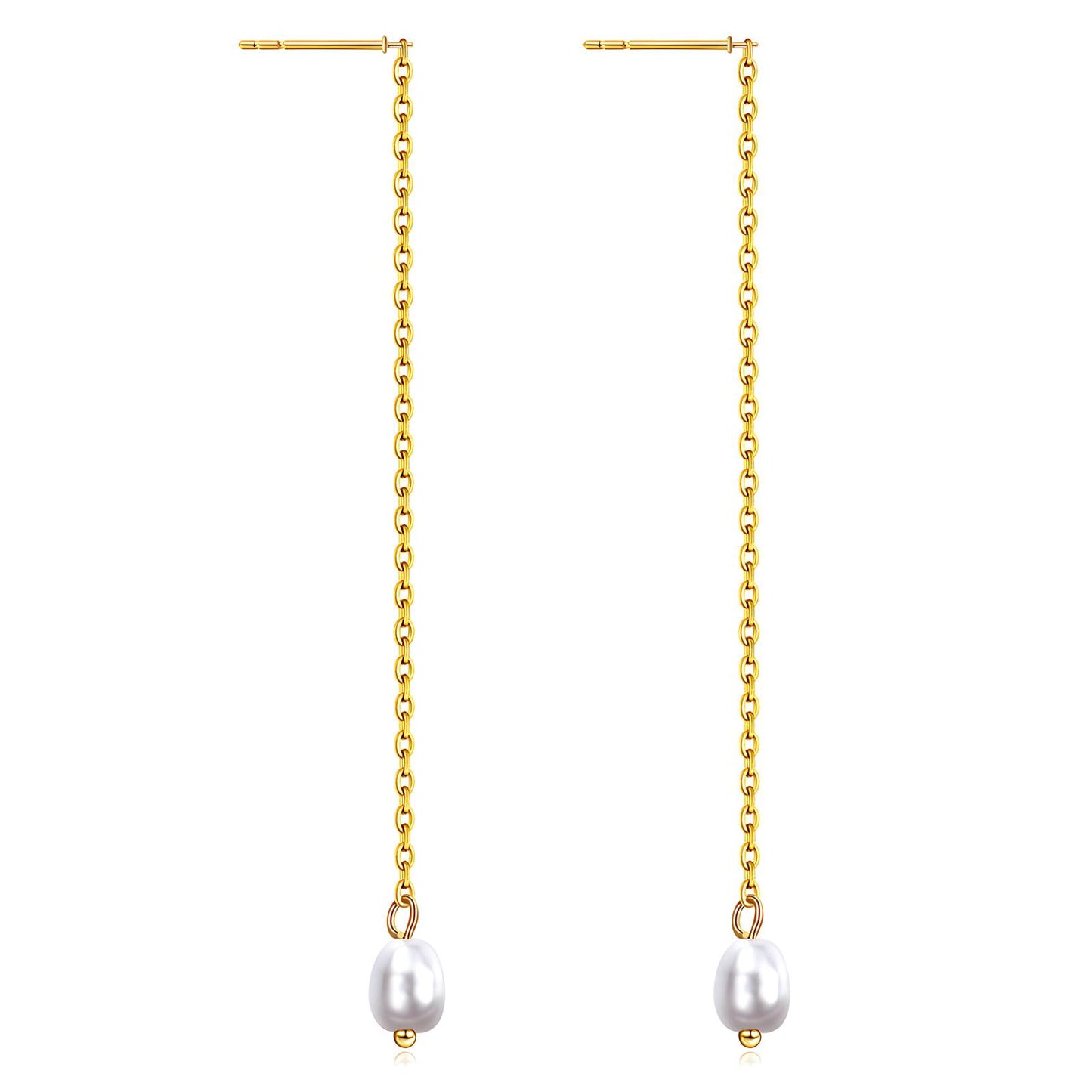 18K gold plated Stainless steel earrings, Intensity