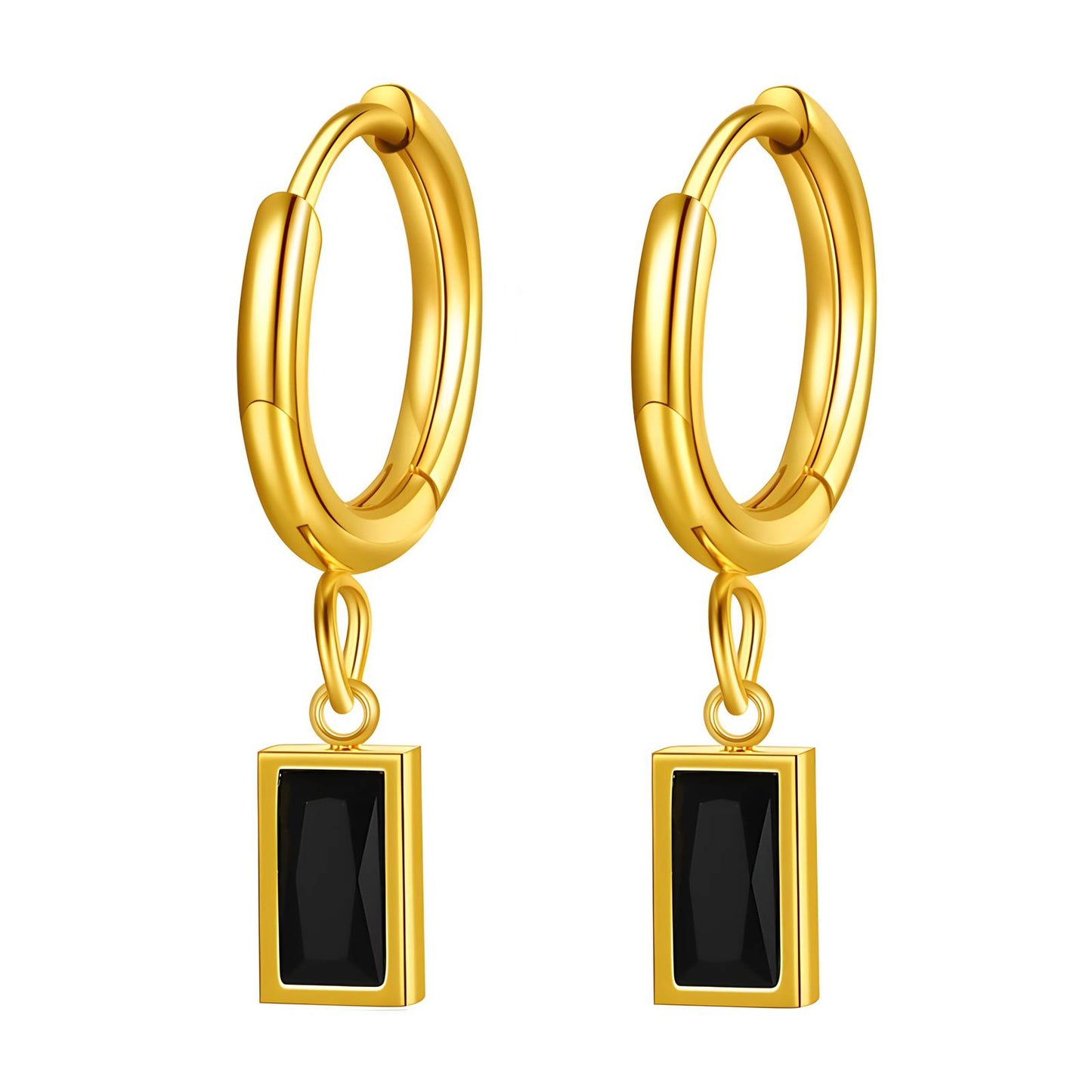 18K gold plated Stainless steel earrings, Intensity