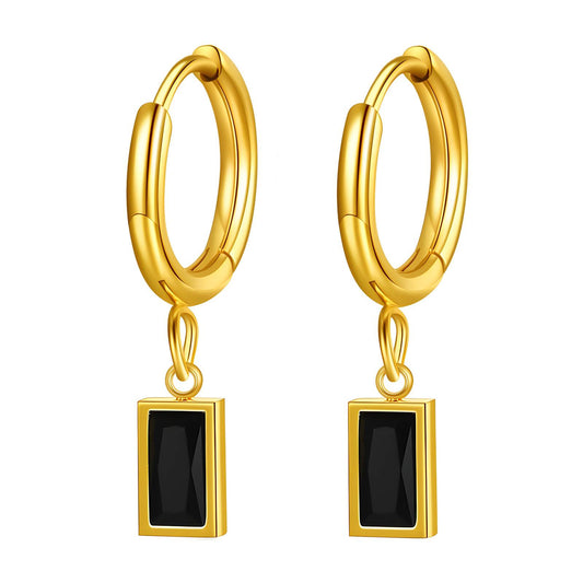 18K gold plated Stainless steel earrings, Intensity