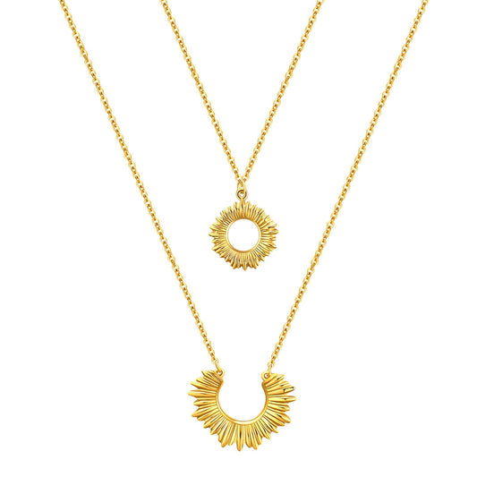 18K gold plated Stainless steel necklace, Intensity