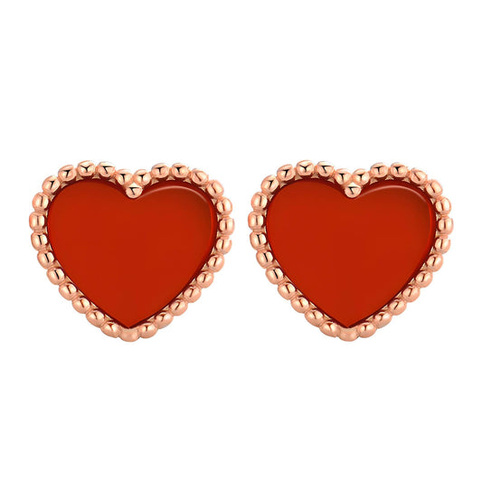 18K gold plated Stainless steel  Hearts earrings, Intensity