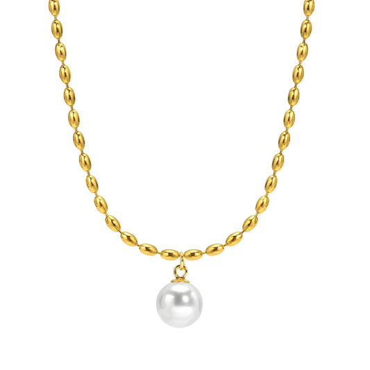 18K gold plated Stainless steel necklace, Intensity