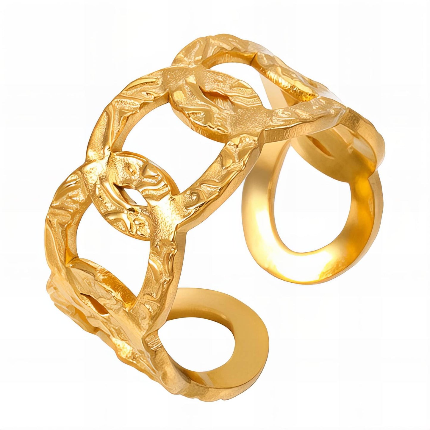 18K gold plated Stainless steel finger ring, Intensity