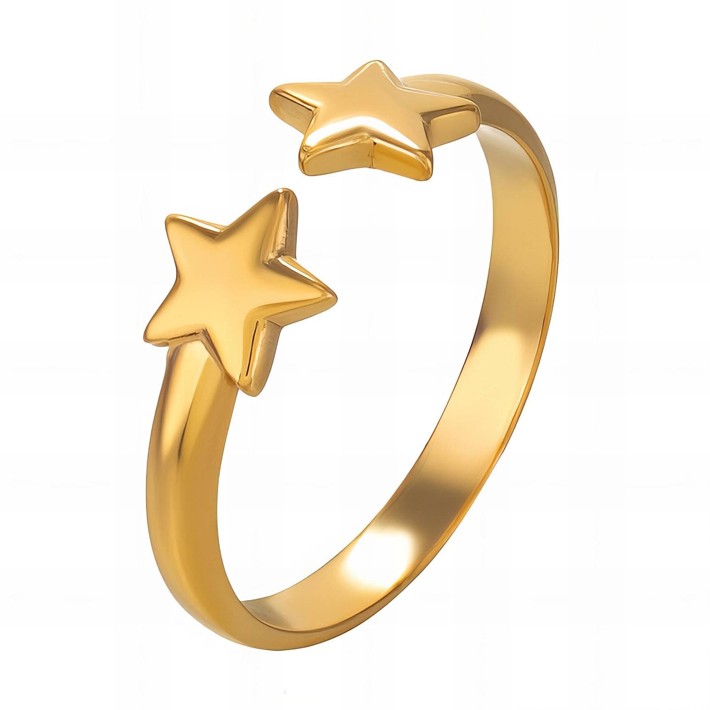 18K gold plated Stainless steel  Stars finger ring, Intensity