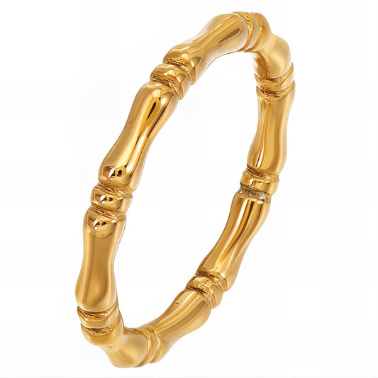 18K gold plated Stainless steel finger ring, Intensity