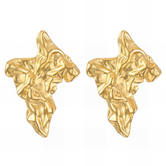 18K gold plated Stainless steel earrings, Intensity