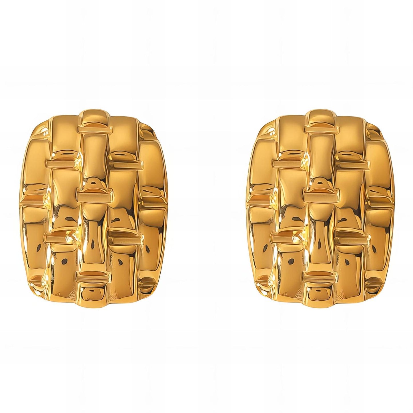 18K gold plated Stainless steel earrings, Intensity