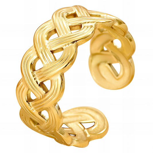 18K gold plated Stainless steel finger ring, Intensity