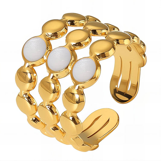 18K gold plated Stainless steel finger ring, Intensity