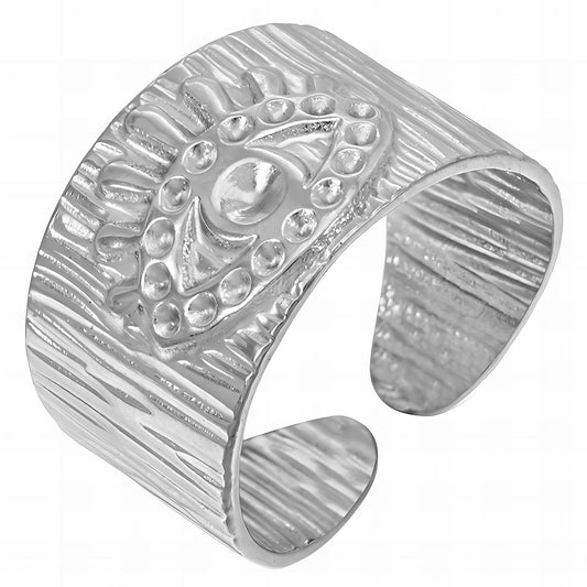 Stainless steel  Evil Eye finger ring, Intensity