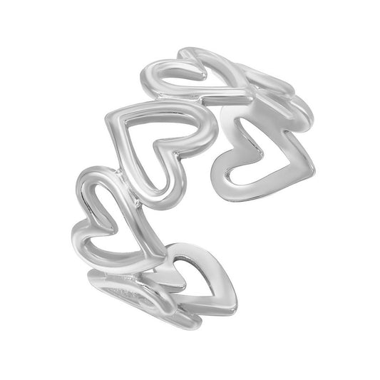 Stainless steel  Hearts finger ring, Intensity