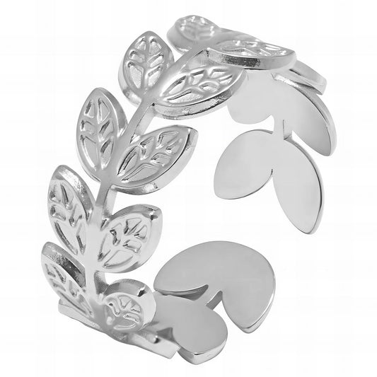 Stainless steel  Leafs finger ring, Intensity