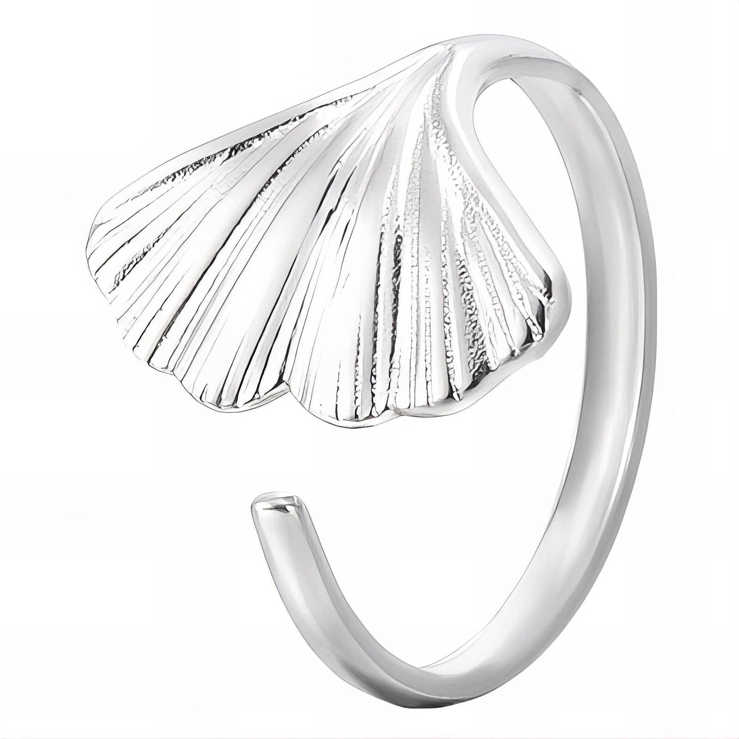 Stainless steel  Seashells finger ring, Intensity